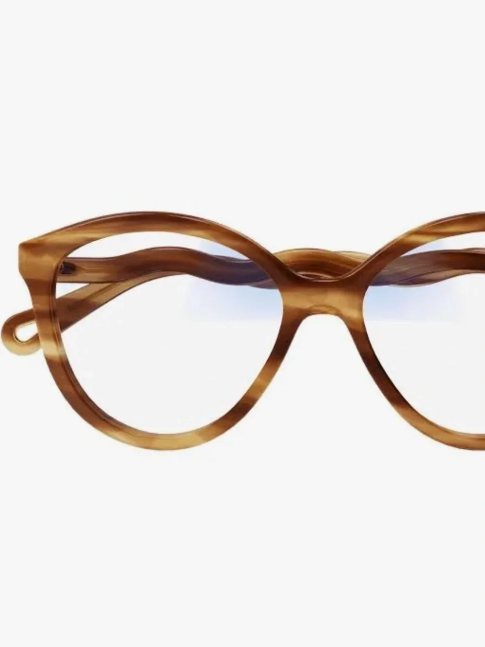 Chloe Tortoiseshell Wave-Arm Eyeglasses - Blonde Havana - Picture 2 of 12